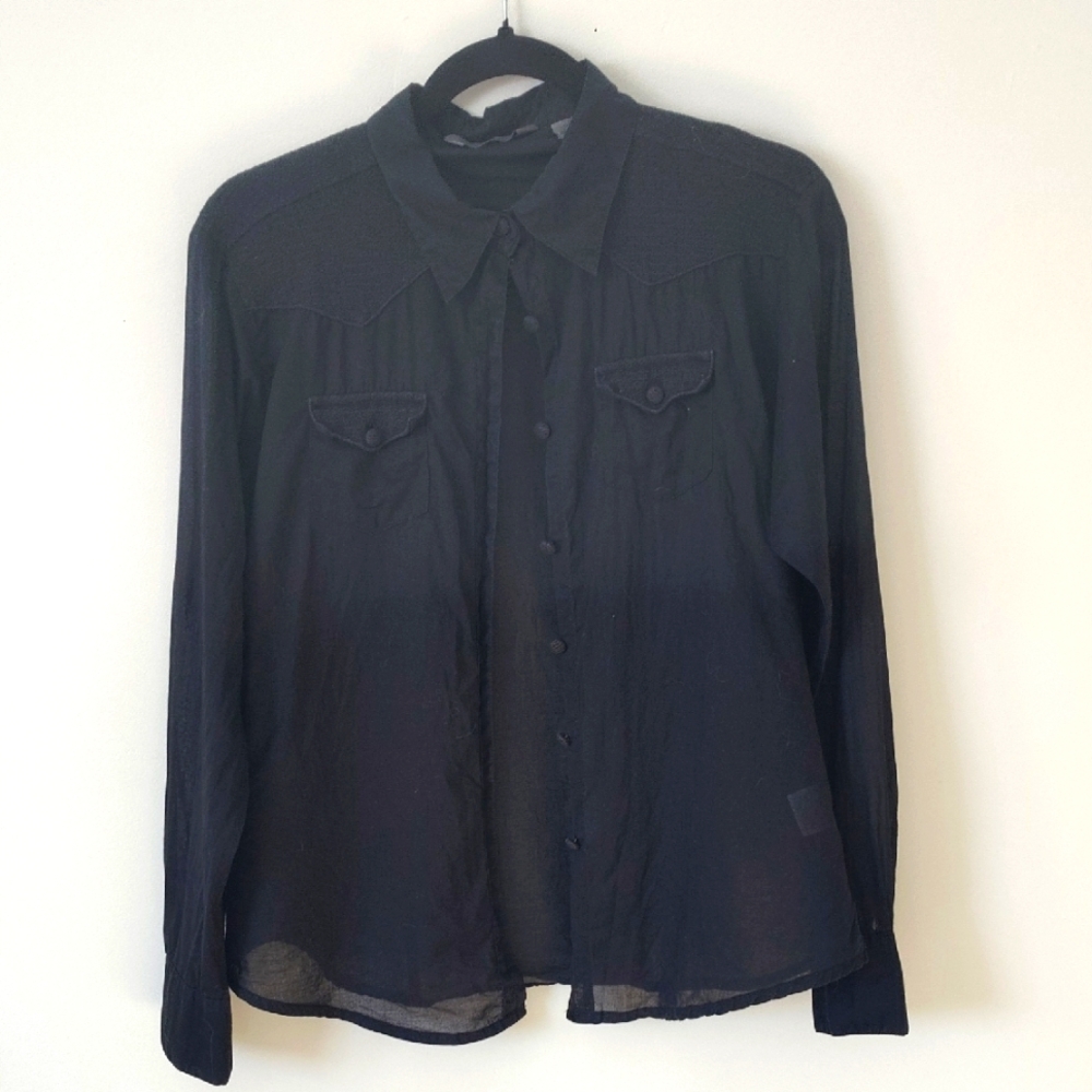 Aura Black Casual Western Shirt